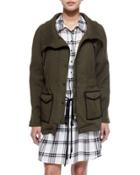 Army Stretch Cotton Zip Jacket