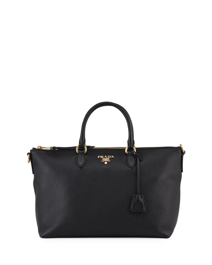 Medium Leather Top Handle
