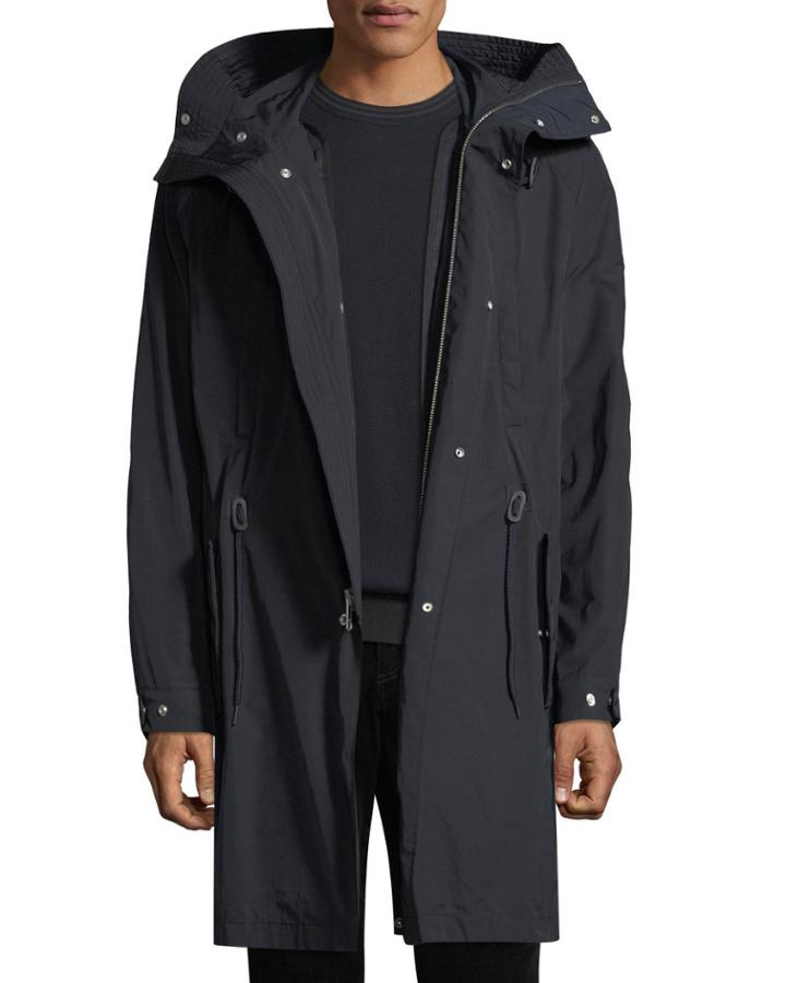 Men's Hooded Parka Coat With Detachable