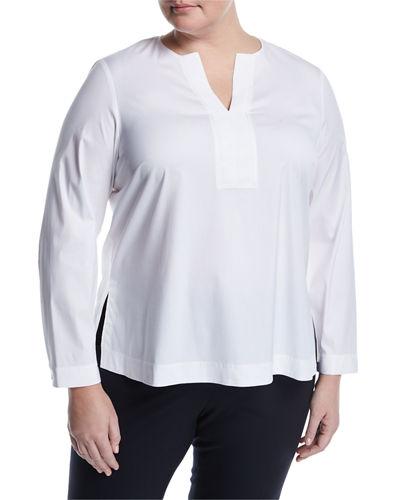 Payton Long-sleeve Poplin Blouse,