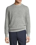 Men's Cashmere-blend Jacquard Pullover