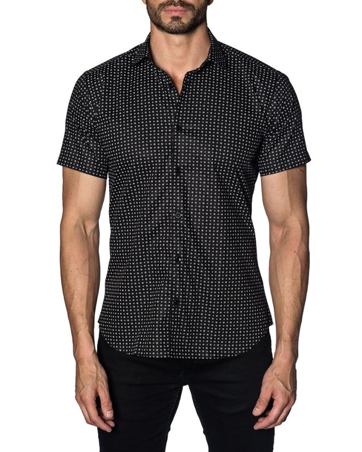 Men's Semi-fitted Short-sleeve Dotted