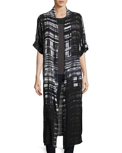 Gridlock Long Kimono,