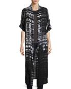 Gridlock Long Kimono,