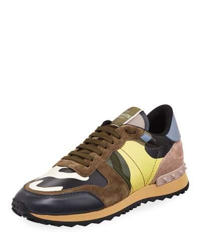 Mixed Lace-up Camouflage Platform