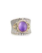 Erato Amethyst Doublet Band Ring,