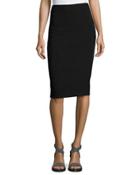 High-waist Crepe Pencil