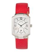 Classic Square Watch W/ Lizard Strap,