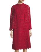 Lace A-line Dress W/cape