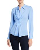 Mary Jane Silk Twisted Blouse