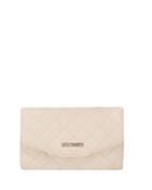 Faux-leather Quilted Shoulder Bag, White
