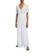 Cala Linen-jersey Wide-leg Jumpsuit