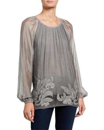 Embroidered Trim Long