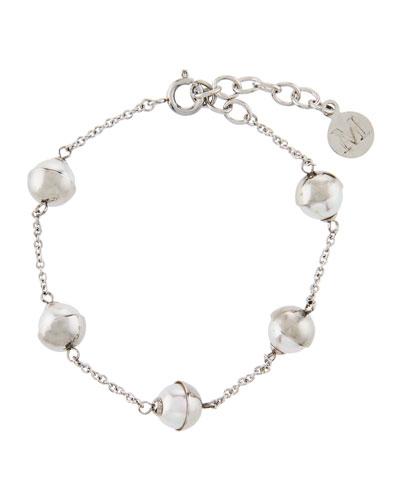 Tea Cup 7mm White Pearl Bracelet