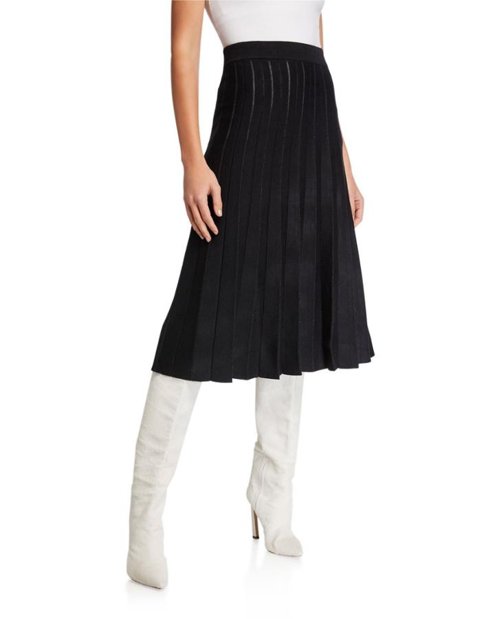 Sweater Knit Pleated