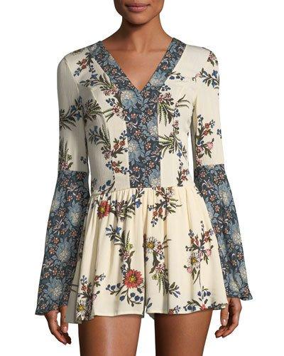 Vintage Floral-print Jumpsuit