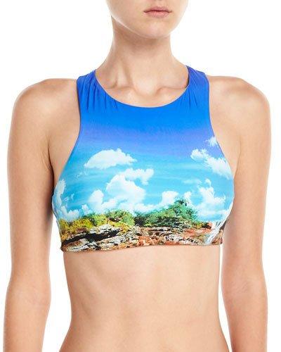 High-neck Photorealistic-print