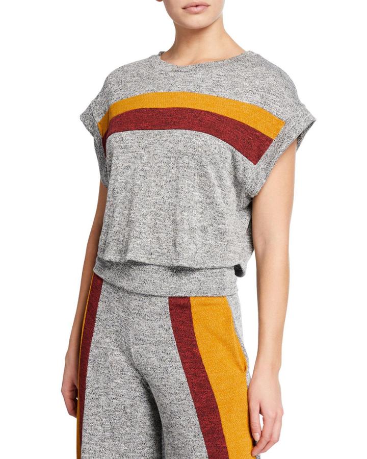 Striped Dolman-sleeve Tee