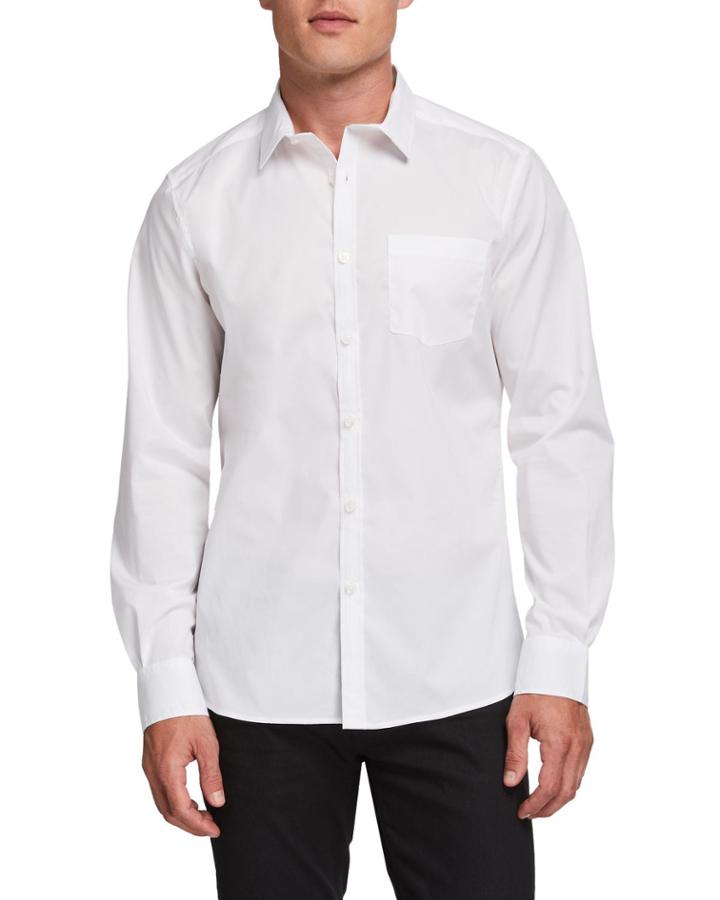 Men's Solid One Pocket Long-sleeve Sport