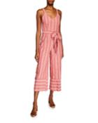 Robin Striped Tie-waist Jumpsuit