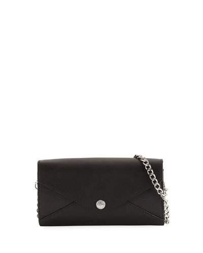 Saffiano Wallet On A Chain Bag, Black