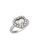 Happy Hearts 18k White Gold Diamond Ring,