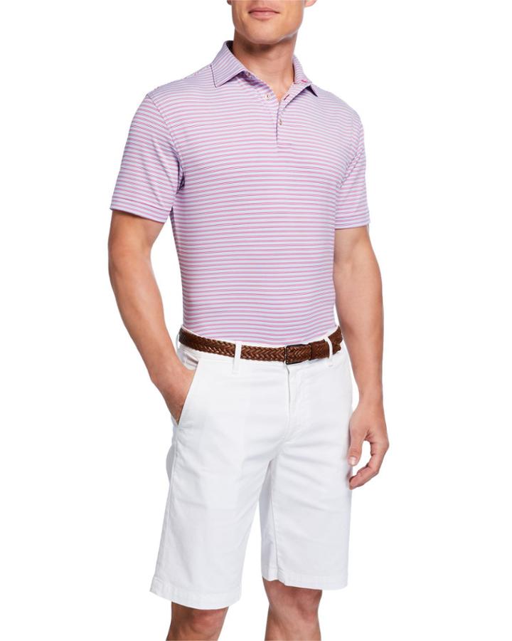 Men's Striped Performance Polo