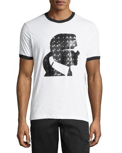 Karl Profile Logo Ringer T-shirt