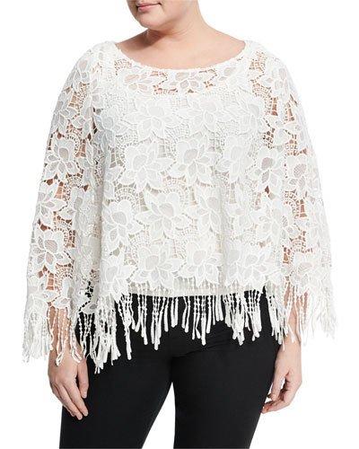 Barnaby Lace Poncho, White,