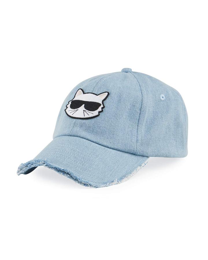 Choupette Patch Denim Baseball Cap