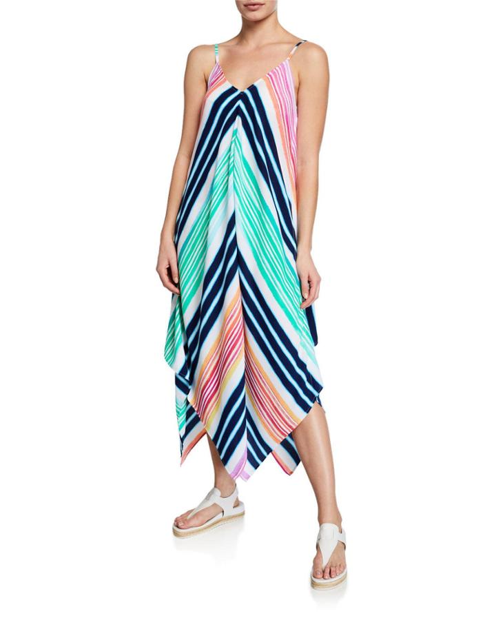 Rainbow Chevron V-neck Sleeveless