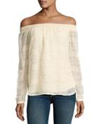 Burnout Off-the-shoulder Top, White