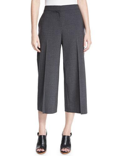 Skylar Tropical Wool-blend Cropped Pants