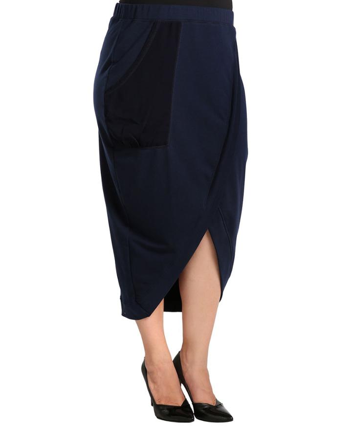 Plus Size Phoebe Knit French Terry Tulip Pencil Skirt With Pork Chop Pocket