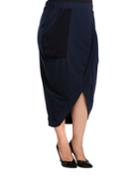 Plus Size Phoebe Knit French Terry Tulip Pencil Skirt With Pork Chop Pocket