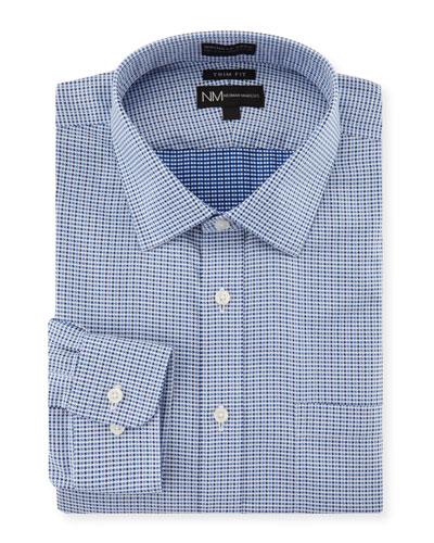Trim-fit Non-iron Check-print Dress