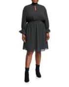 Plus Size Lucky Leopard Chiffon-overlay