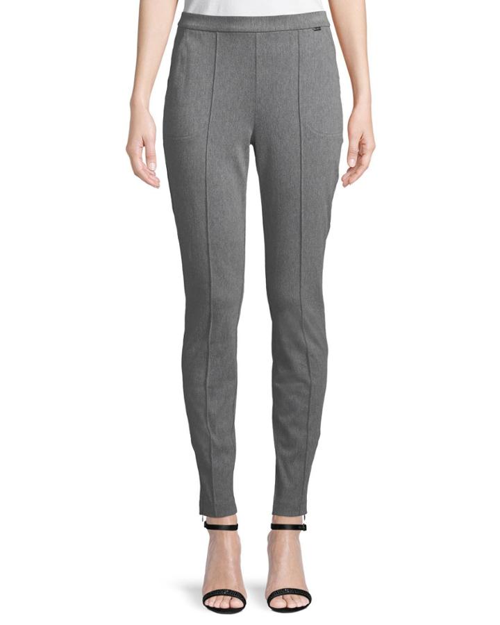 Denim Ponte Pull-on Cropped