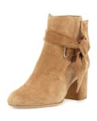 Dalia Suede Ankle-tie Bootie