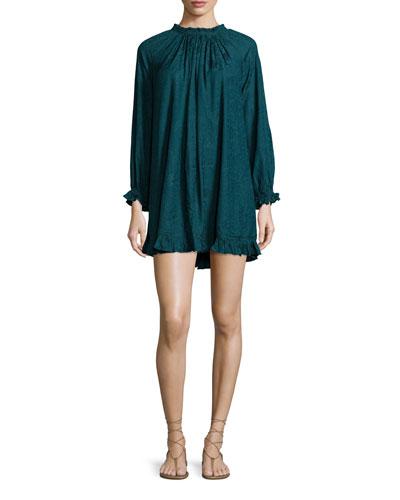 Kylie Ruffle-trim Babydoll Dress,