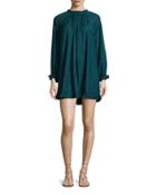 Kylie Ruffle-trim Babydoll Dress,