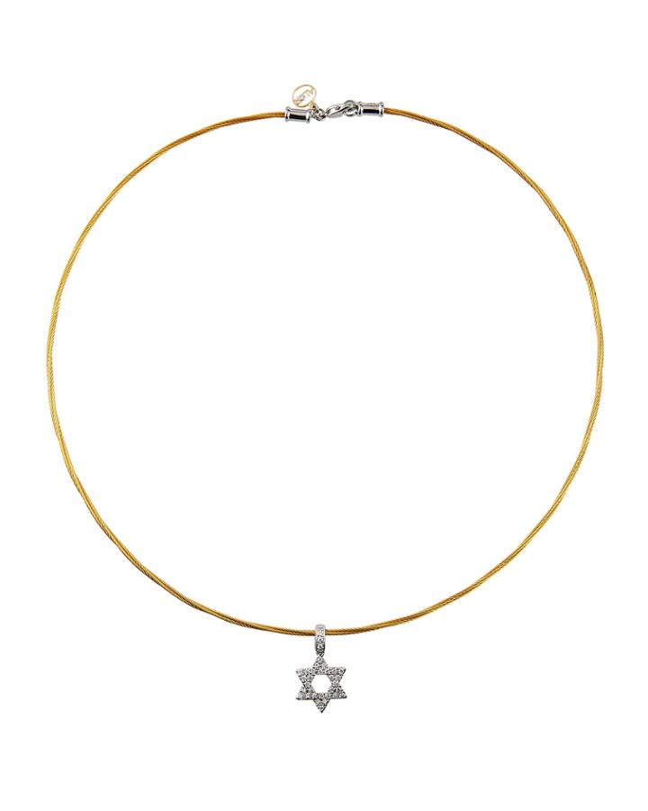 Diamond Star-of-david Pendant Necklace, Gold