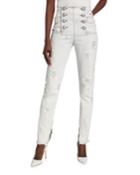 Bleached Cracked Denim