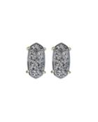 Betty Druzy Stud Earrings, Platinum