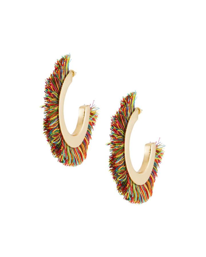 Multi-fringe Hoop Earrings