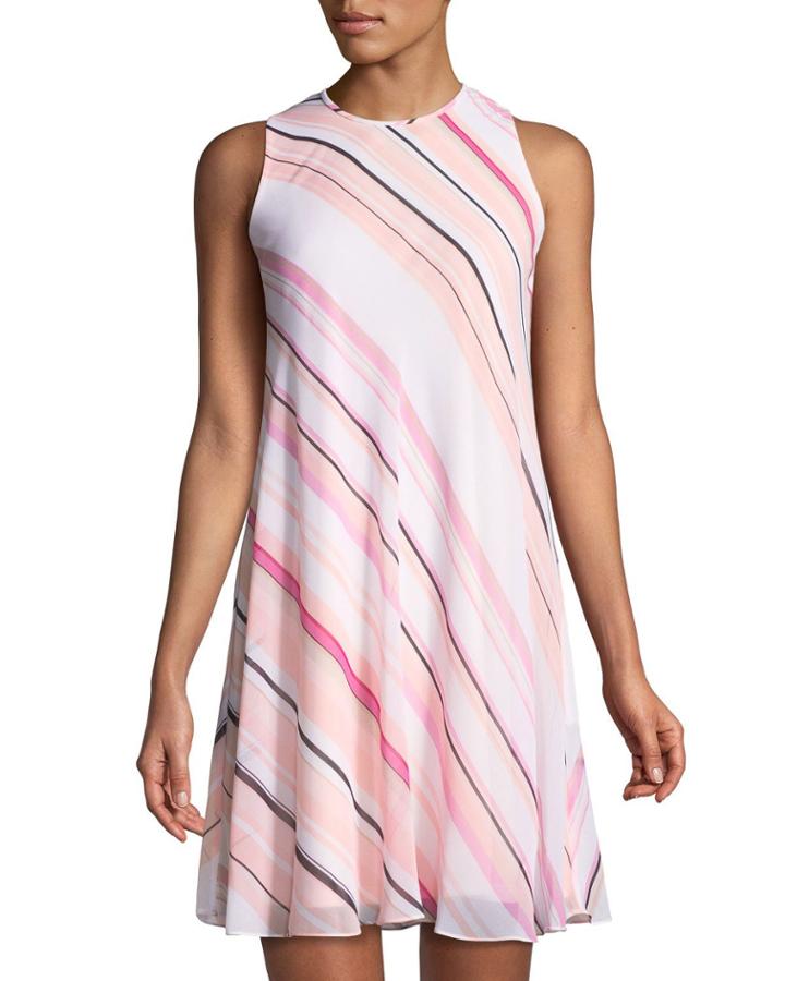 Candy-striped Trapeze Dress