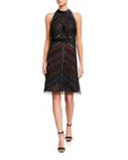Embellished Halter Dress