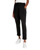 High-waist Straight-leg Pleated Pants