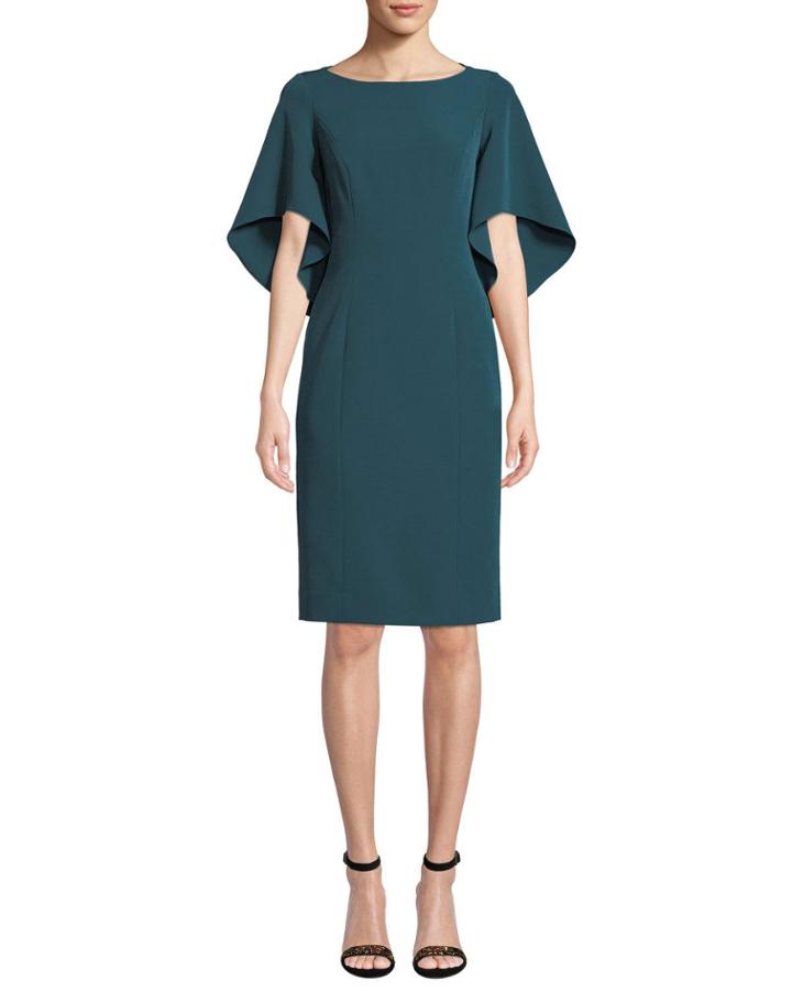 Mila Boat-neck Butterfly-sleeve Italian Cady