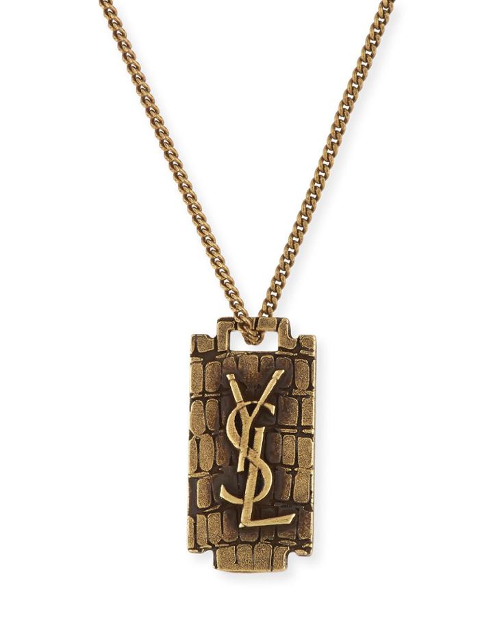 Snakeskin Razor Blade Pendant Necklace